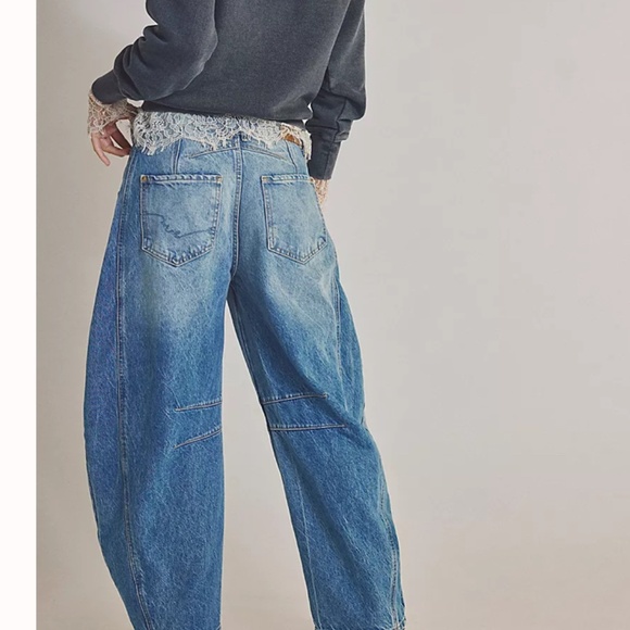 We The Free Good Luck Mid-Rise Barrel Jeans - Picture 2 of 2